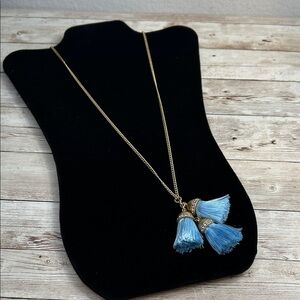 J.Crew Blue Tassel Necklace NWT